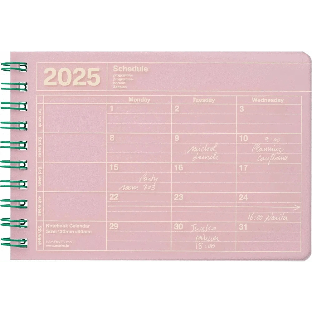 MARK'S Inc. Calendars, Organizers & Planners Pink Notebook Calendar 2025  SS