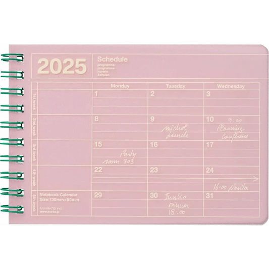 MARK'S Inc. Calendars, Organizers & Planners Pink Notebook Calendar 2025  SS