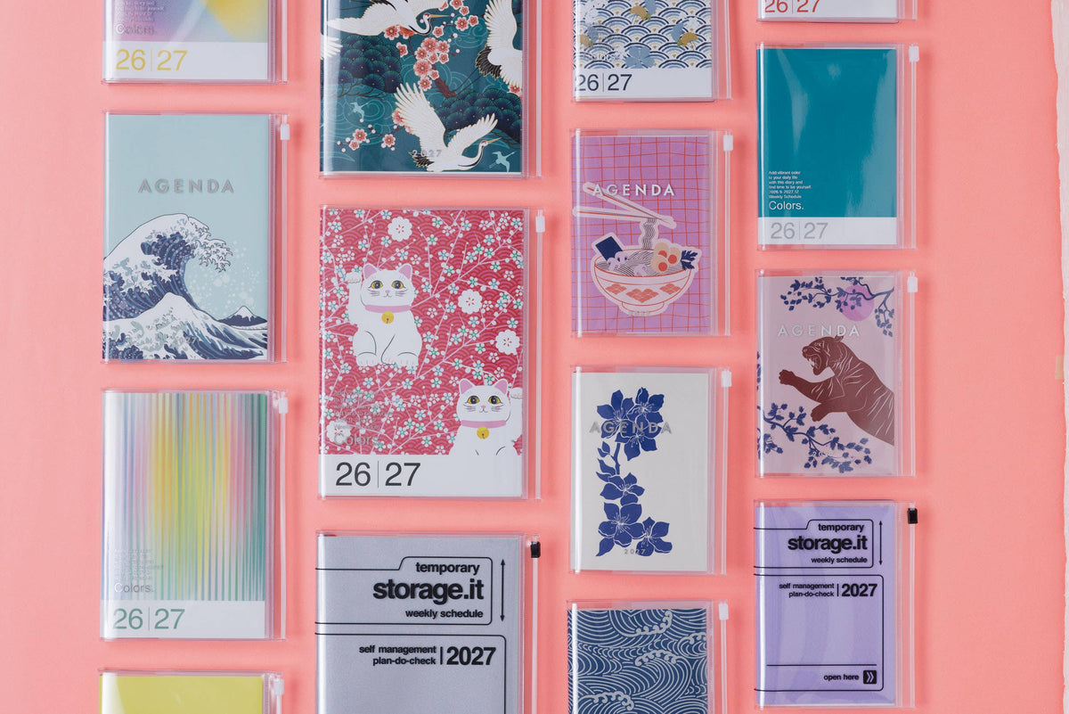 MARK'S Inc. Japan Birds Purple Weekly Vertical Planner 2027 – Premium Paper (B6)