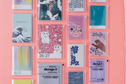 MARK'S Inc. Japan Birds Purple Weekly Vertical Planner 2027 – Premium Paper (B6)