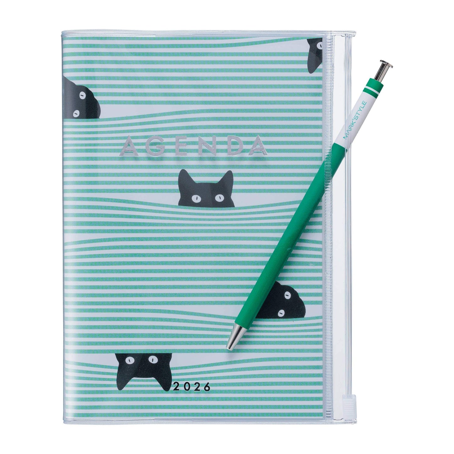 MARK'S Inc. Mint Weekly Vertical Planner 2026-16months A6 Cats