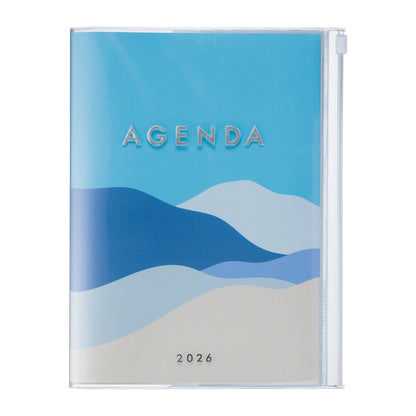 MARK'S Inc. Mountain Blue Weekly Vertical Planner 2026-16months A5 Mountain
