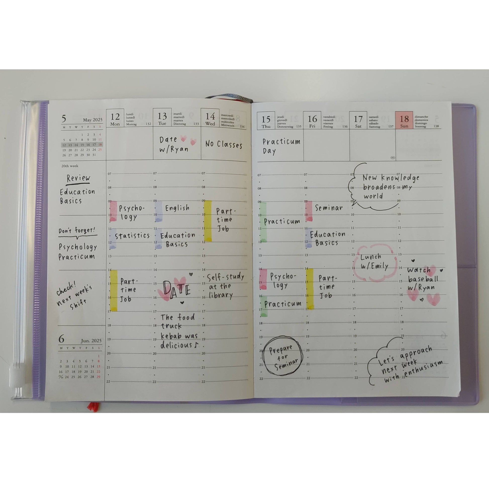 MARK'S Inc. Mountain Blue Weekly Vertical Planner 2026-16months A5 Mountain