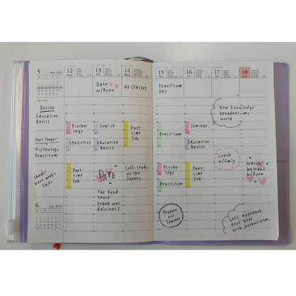 MARK'S Inc. Mountain Blue Weekly Vertical Planner 2026-16months A5 Mountain
