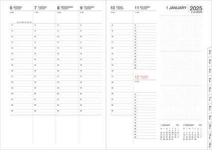 MARK'S Inc. Mountain Blue Weekly Vertical Planner 2026-16months A5 Mountain