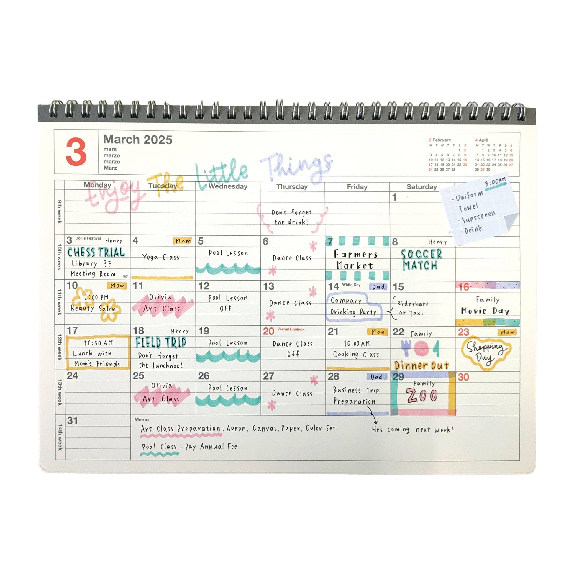 MARK'S Inc. Notebook Calendar 2027 – Monthly Planner with Notes (B6 / S)
