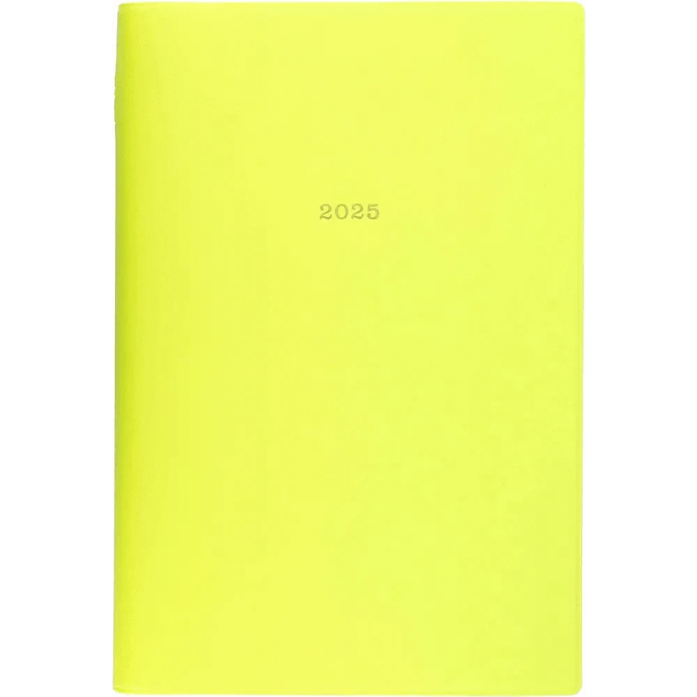 MARK'S Inc. Notebooks & Notepads Vivid Color Bright Yellow EDiT Planner 2025 Weekly Vertical B6