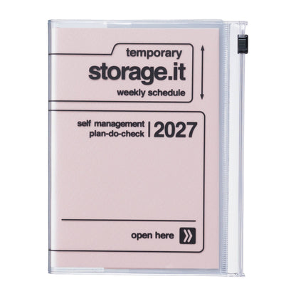 MARK'S Inc. Patterns Fish Weekly Vertical Planner 2027 – Premium Paper (A6)