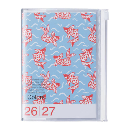 MARK'S Inc. Patterns Fish Weekly Vertical Planner 2027 – Premium Paper (A6)