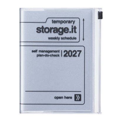 MARK'S Inc. Patterns Fish Weekly Vertical Planner 2027 – Premium Paper (A6)