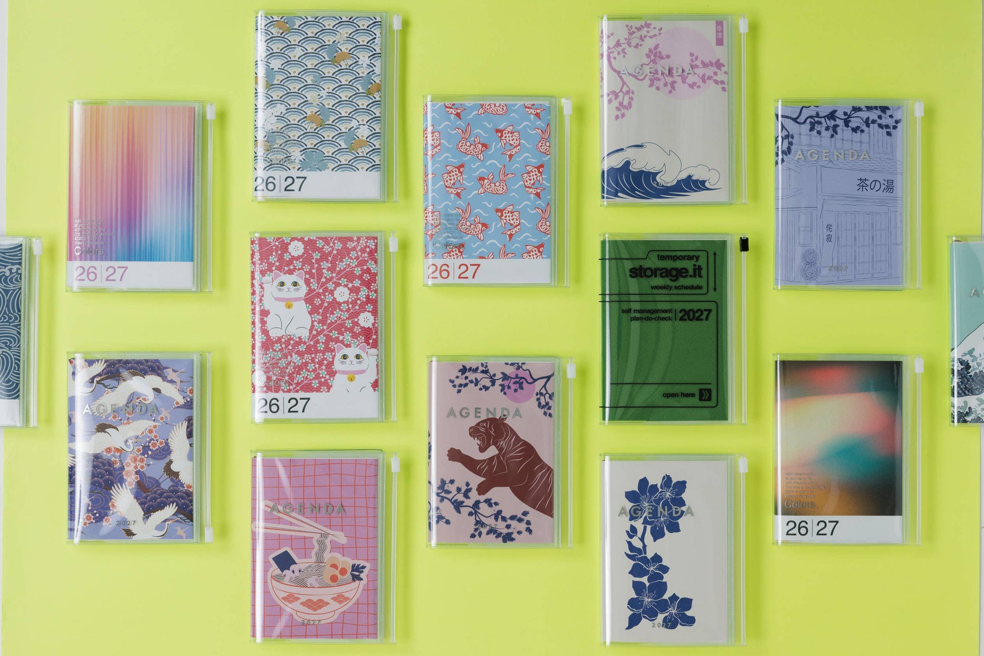 MARK'S Inc. Patterns Fish Weekly Vertical Planner 2027 – Premium Paper (A6)