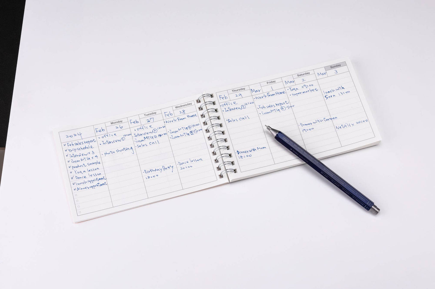MARK'S Inc. Planners Dayfree Weekly Schedule