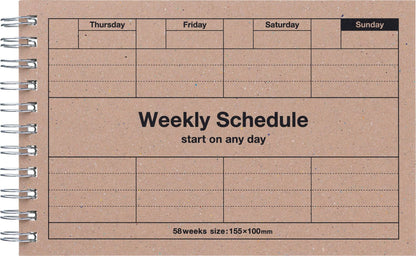 MARK'S Inc. Planners Dayfree Weekly Schedule