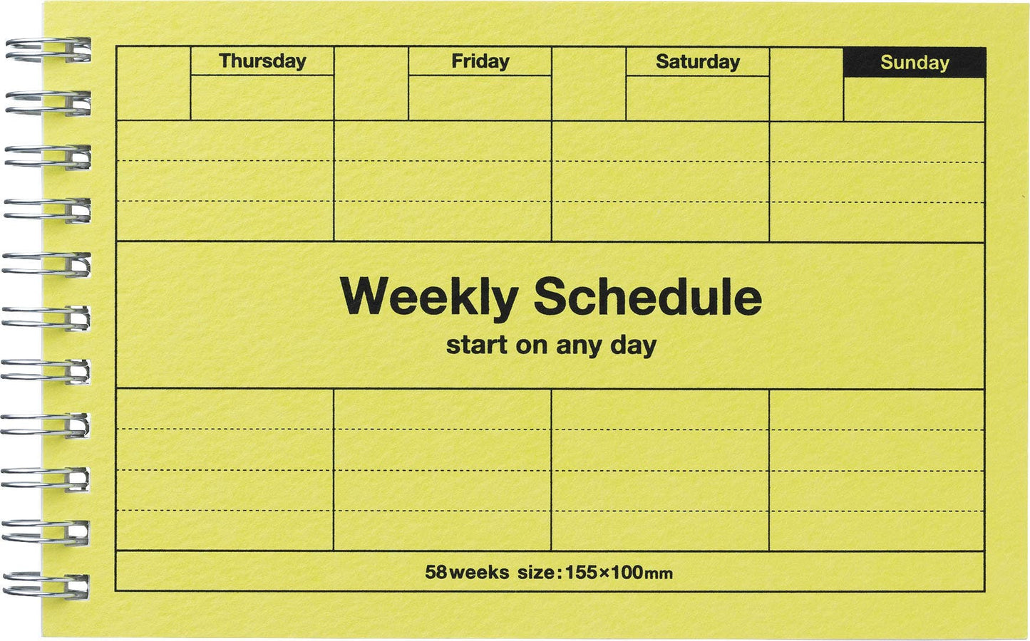 MARK'S Inc. Planners Dayfree Weekly Schedule