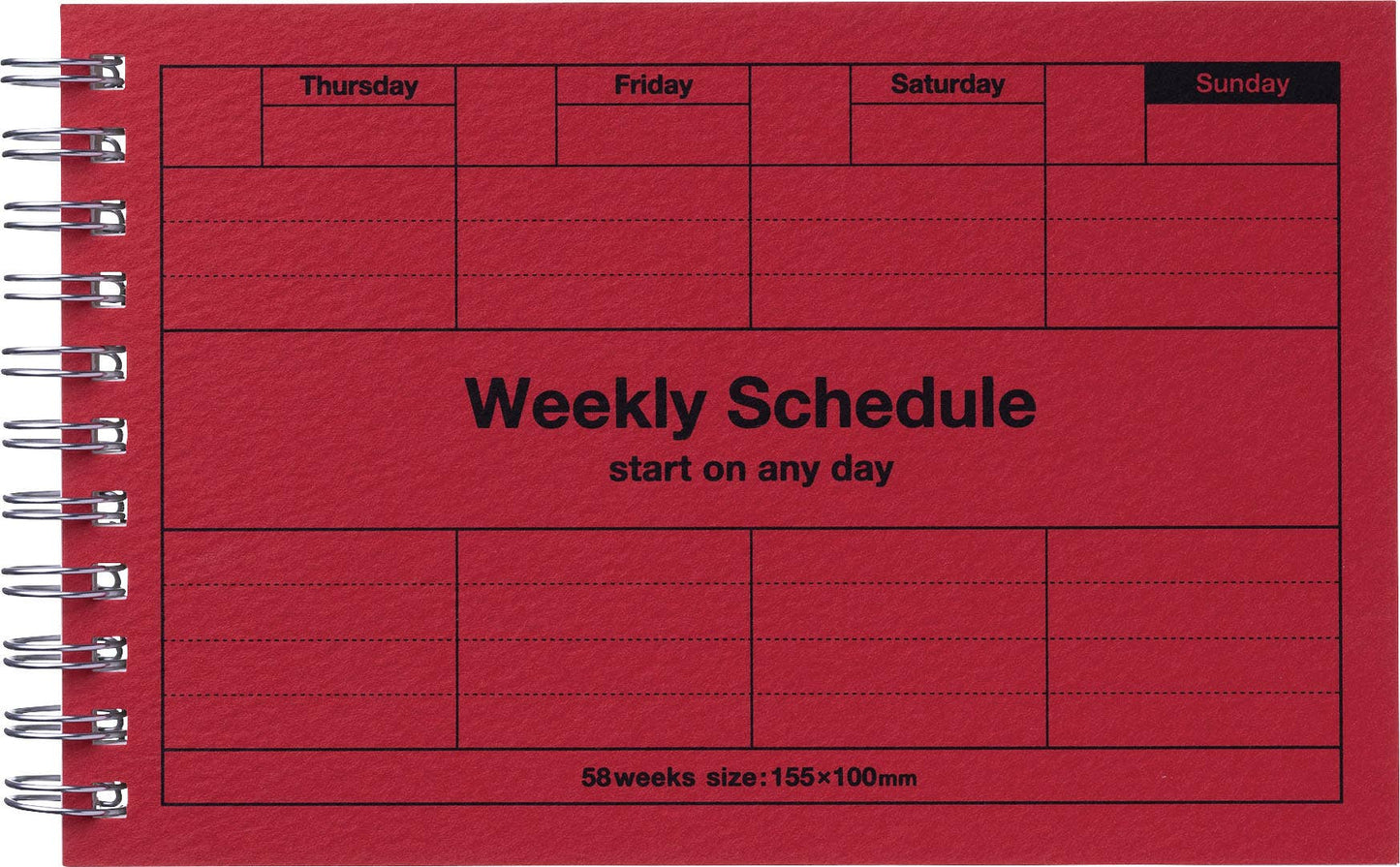 MARK'S Inc. Planners Dayfree Weekly Schedule