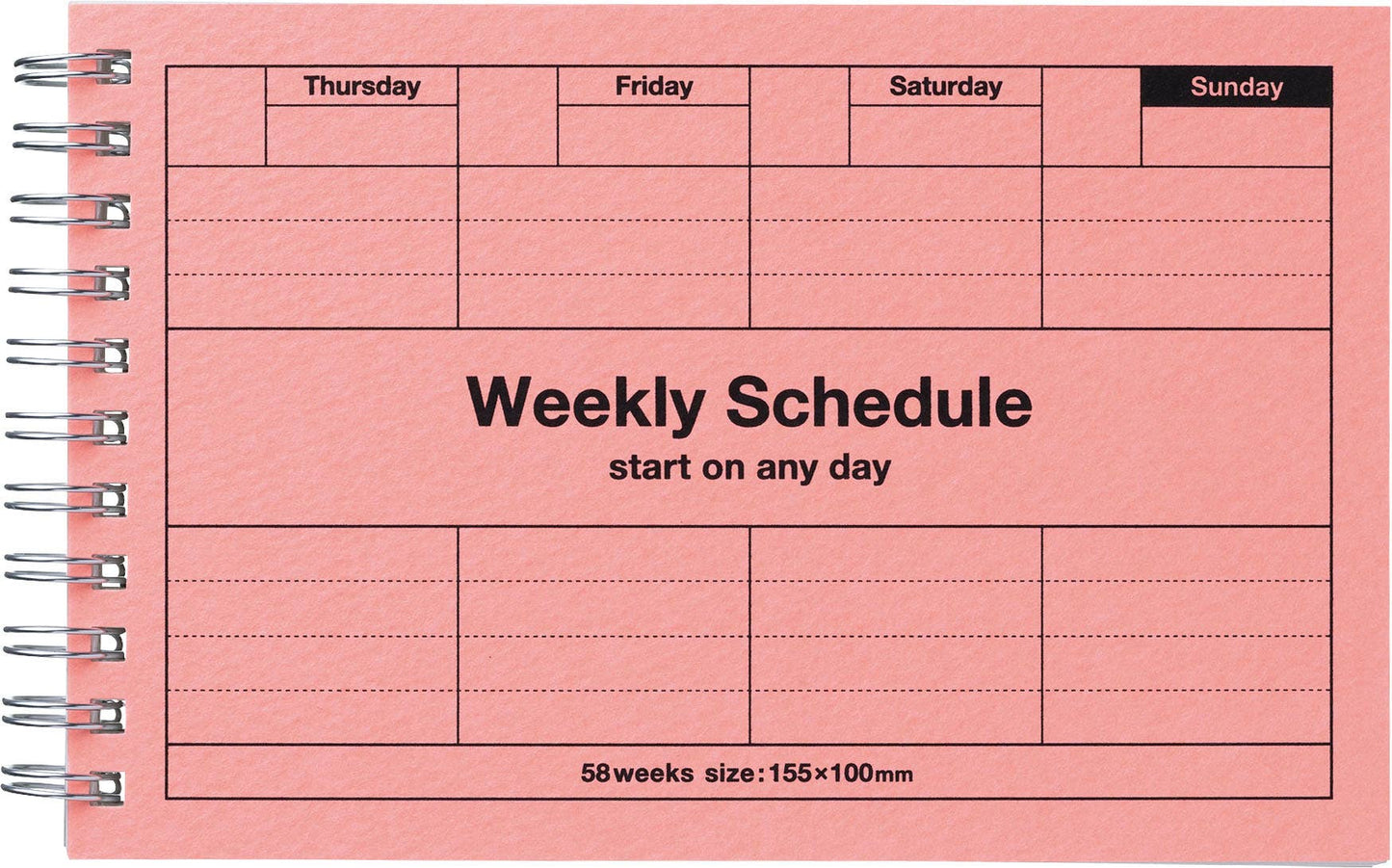 MARK'S Inc. Planners Dayfree Weekly Schedule