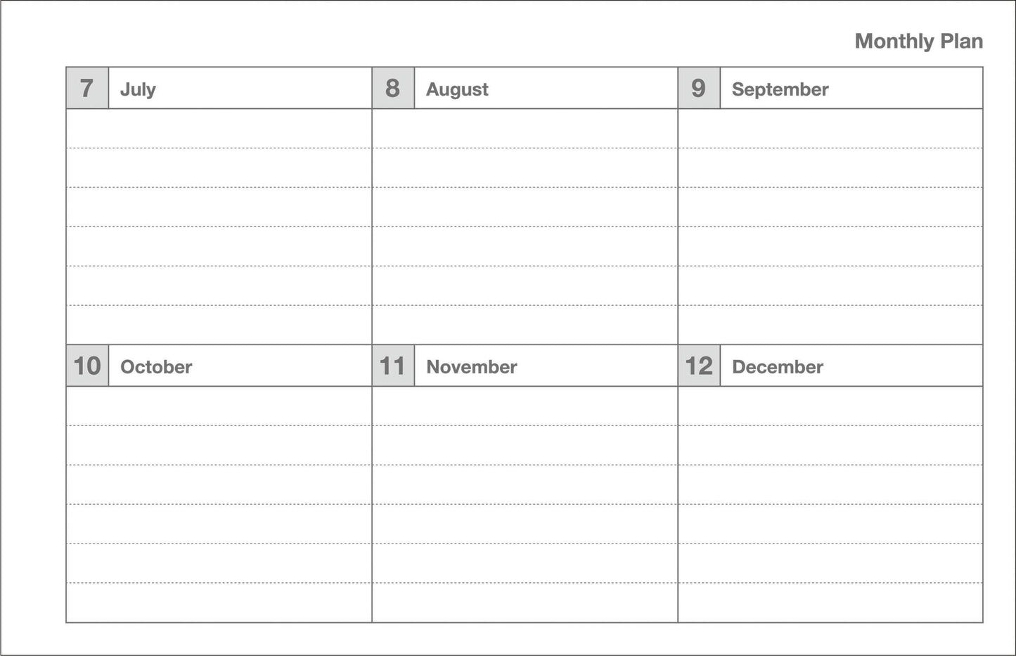 MARK'S Inc. Planners Dayfree Weekly Schedule