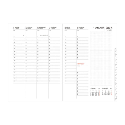 MARK'S Inc. Planners Weekly Vertical Planner 2027 – Premium Paper (A5)