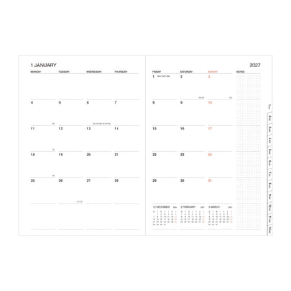 MARK'S Inc. Planners Weekly Vertical Planner 2027 – Premium Paper (A5)