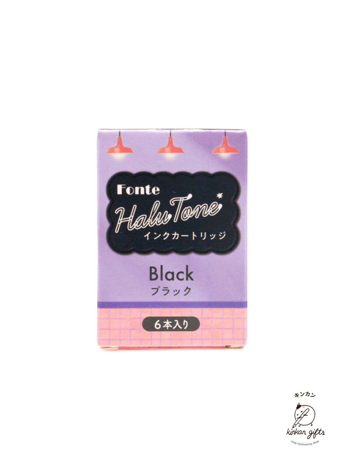 MDS Co.,Ltd. Black Ink Cartridge (6pcs) Fountain Pen MONO Fonte - Halutone