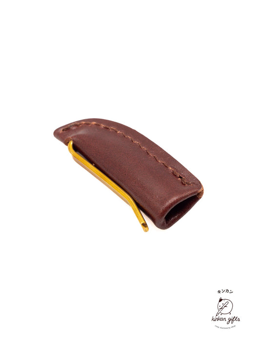 MDS Co.,Ltd. Brown KITERA - &clip Clip-on Pencil Cap