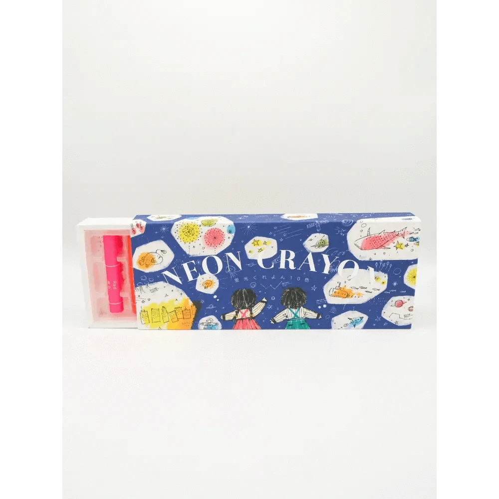 MDS Co.,Ltd. Crayons Kokoyu Florescenet Transparent Crayon Set of 10 Colors