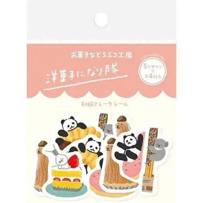 MDS Co.,Ltd. Decorative Stickers American Sweets Washi flake Stickers - Animal Sweets Shop Series