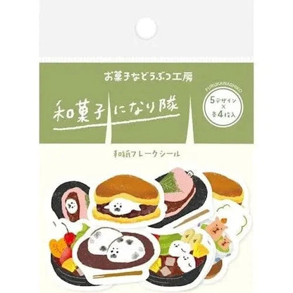 MDS Co.,Ltd. Decorative Stickers Japanese Sweets Washi flake Stickers - Animal Sweets Shop Series