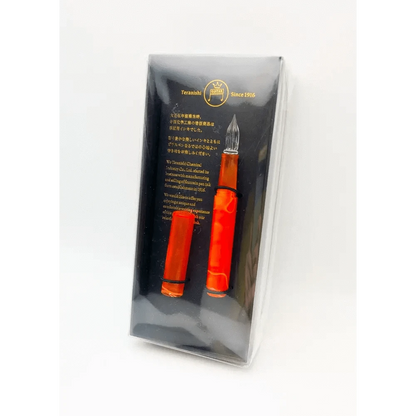 MDS Co.,Ltd. Fountain Pens & Inks Cosmo Orange Teranishi - Guitar Glass Dip Pen with Cap - Aurora Borealis