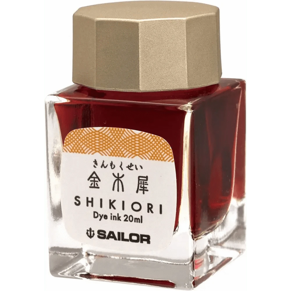 MDS Co.,Ltd. Fountain Pens & Inks Kinmokusei (Osmanthus yellow-orange) Sailor Shikiori Fountain Pen Inks 20ml Bottle