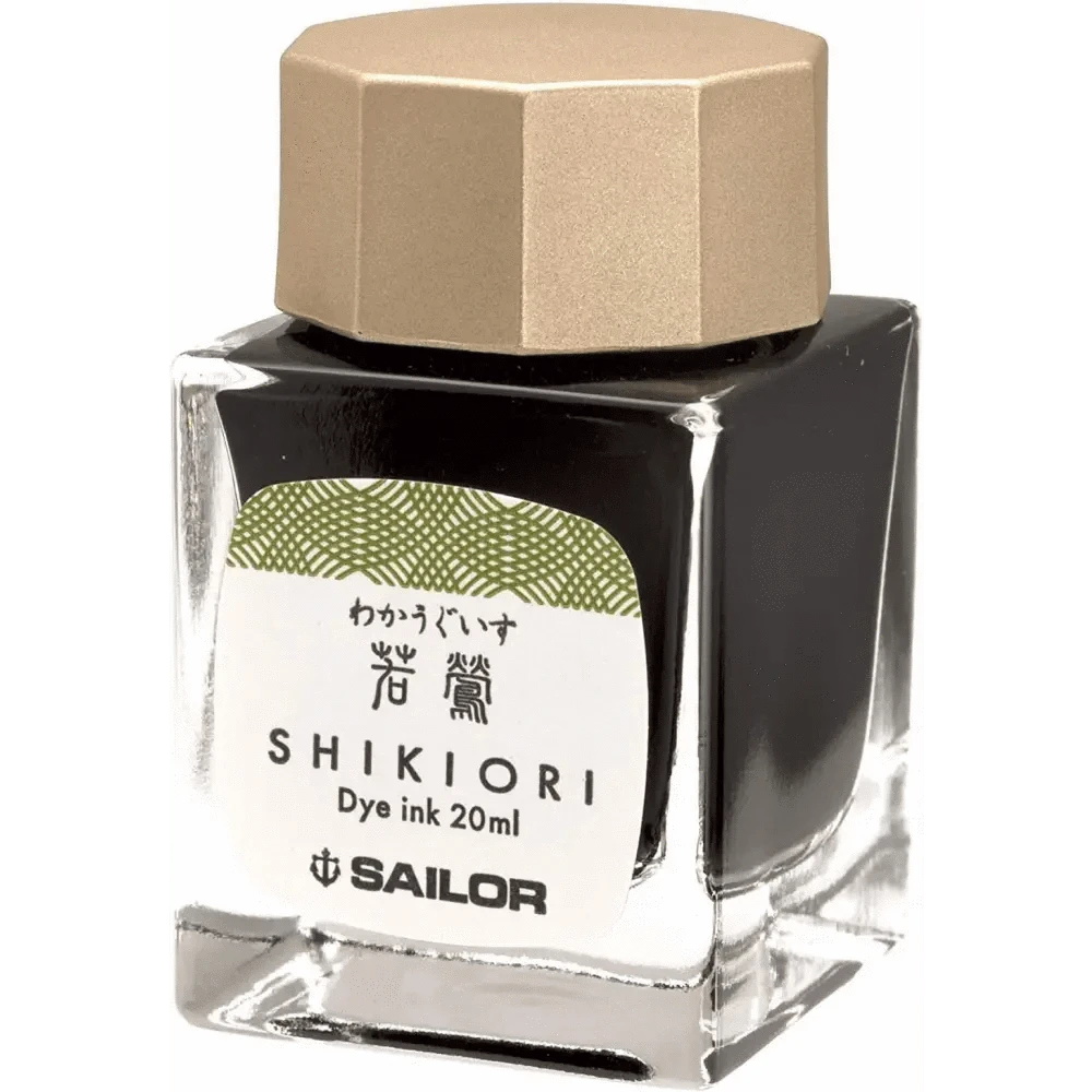 MDS Co.,Ltd. Fountain Pens & Inks Waka-Uguisu (Brownish Green) Sailor Shikiori Fountain Pen Inks 20ml Bottle