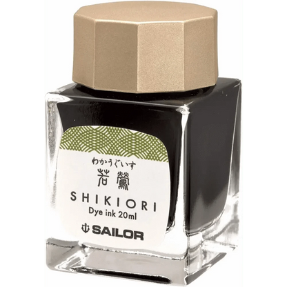 MDS Co.,Ltd. Fountain Pens & Inks Waka-Uguisu (Brownish Green) Sailor Shikiori Fountain Pen Inks 20ml Bottle