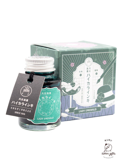 MDS Co.,Ltd. Lady Emerald Teranishi Guitar Taisho Roman Haikara Fountain Pen Ink - 40ml Bottle