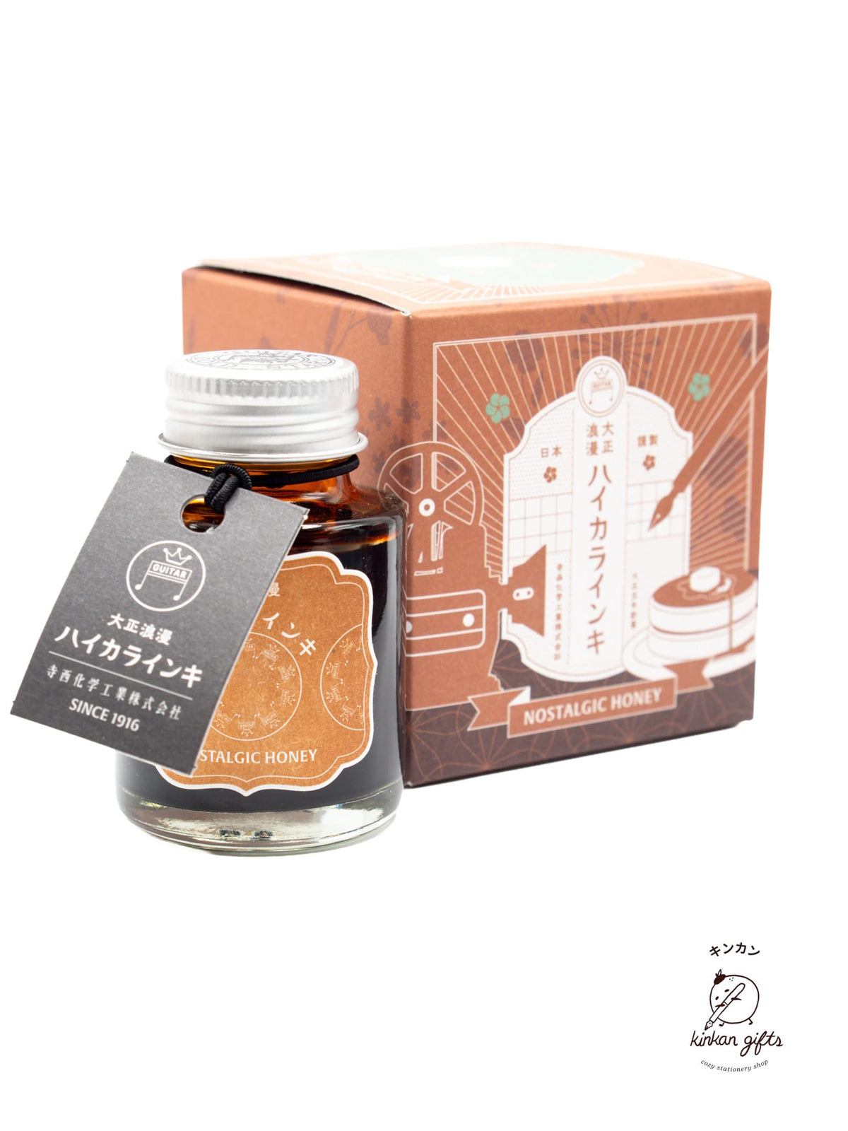 MDS Co.,Ltd. Nostalgic Honey Teranishi Guitar Taisho Roman Haikara Fountain Pen Ink - 40ml Bottle