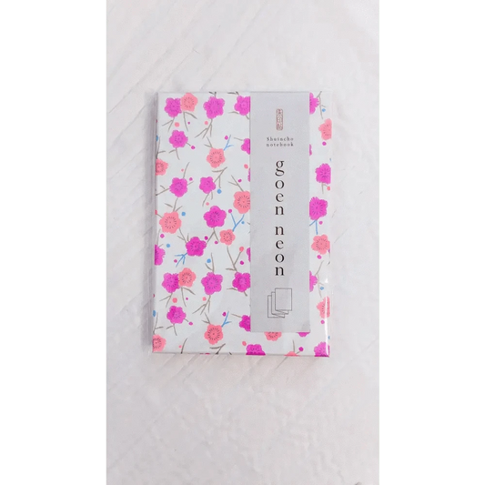 MDS Co.,Ltd. Notebooks & Notepads Red seal book, goen neon, N-2, 120mm x 180mm, 11 mountains, with 2 title stickers 23212 Folding Style Paper Notebook - Neon Sakura