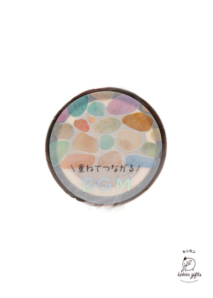 MDS Co.,Ltd. Pebble BGM - Life - Foil-stamped Clear Masking Tape