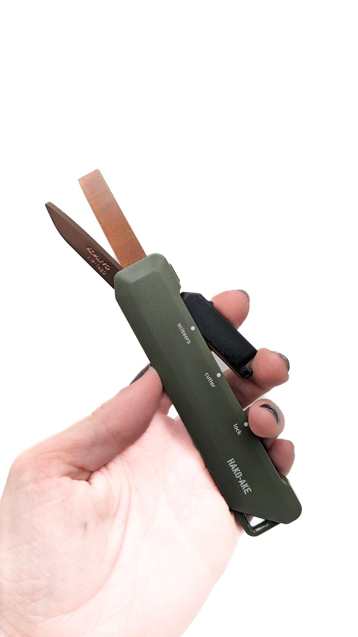 MDS Co.,Ltd. Scissors Hakoake 2-Way Portable Knife and Scissor tool by KOKUYO