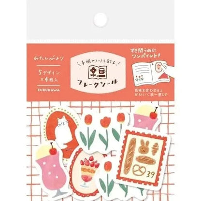 MDS Co.,Ltd. Washi Stickers Red Washi Flake Stickers - Color Your Planner Series