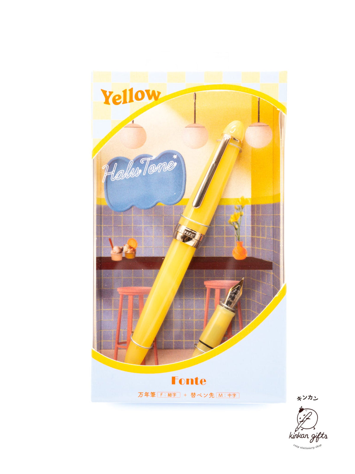 MDS Co.,Ltd. Yellow Fountain Pen MONO Fonte - Halutone
