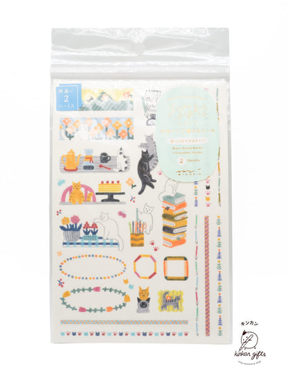 MIDORI Decorative Stickers Yuru Log Sticker Sheets