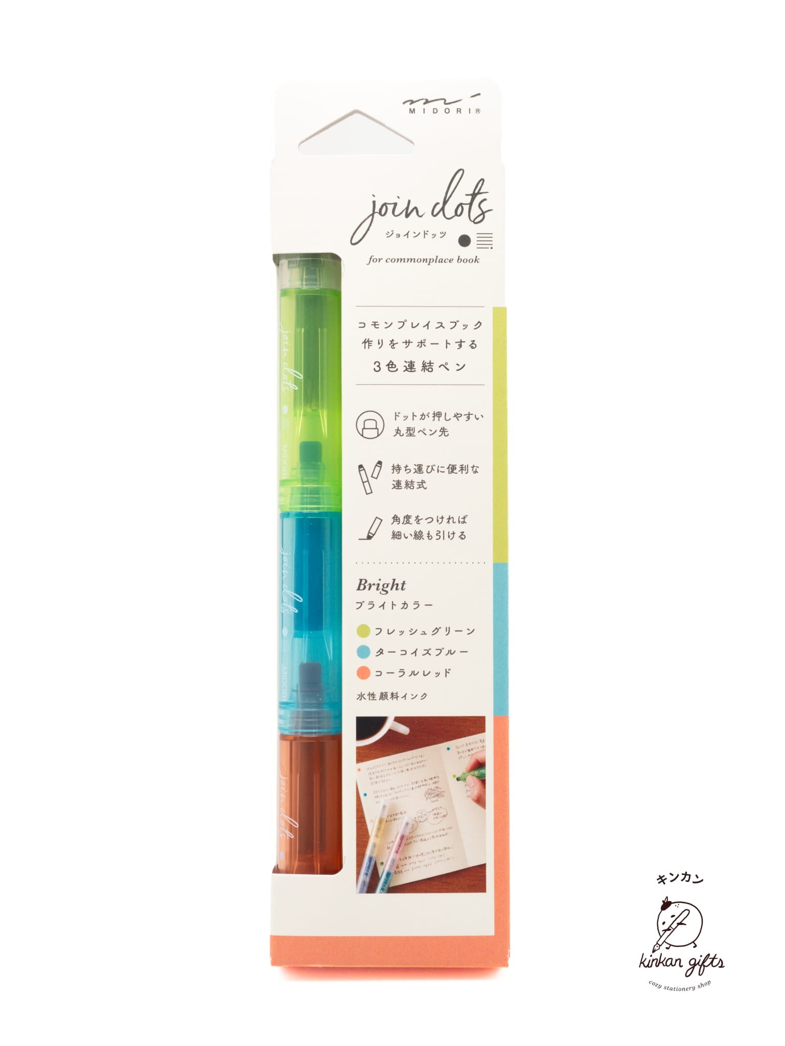 MIDORI Highlighters & Markers Bright MIDORI - Connecting Pen - Join Dots