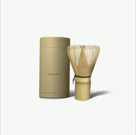 Midori Spring Limited Tea & Tea Sets Natural Bamboo Matcha Whisk Chasen | Handmade Aged Bamboo | 80 Prongs