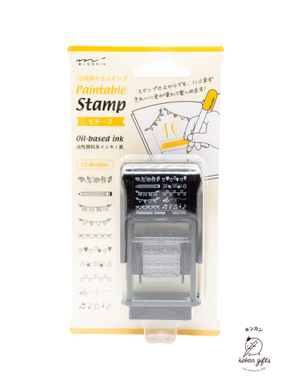 MIDORI Stamps & Ink Pads Motife MIDORI - Paintable Dial Rotating Stamp