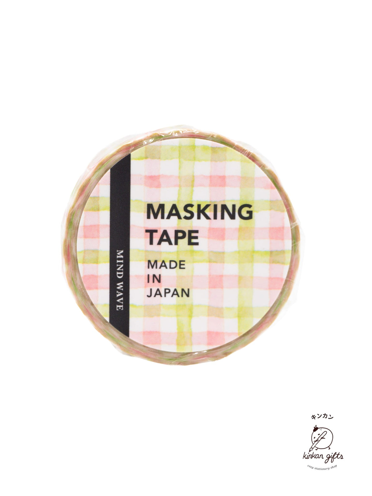 MIND WAVE Checkered Pink & Green Pattern Mindwave - Classic Checkered Washi Tape