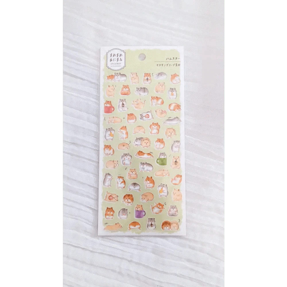 MIND WAVE Sticker Sheet 80947 Hamster. Mame-Mame Animal Sticker Sheet
