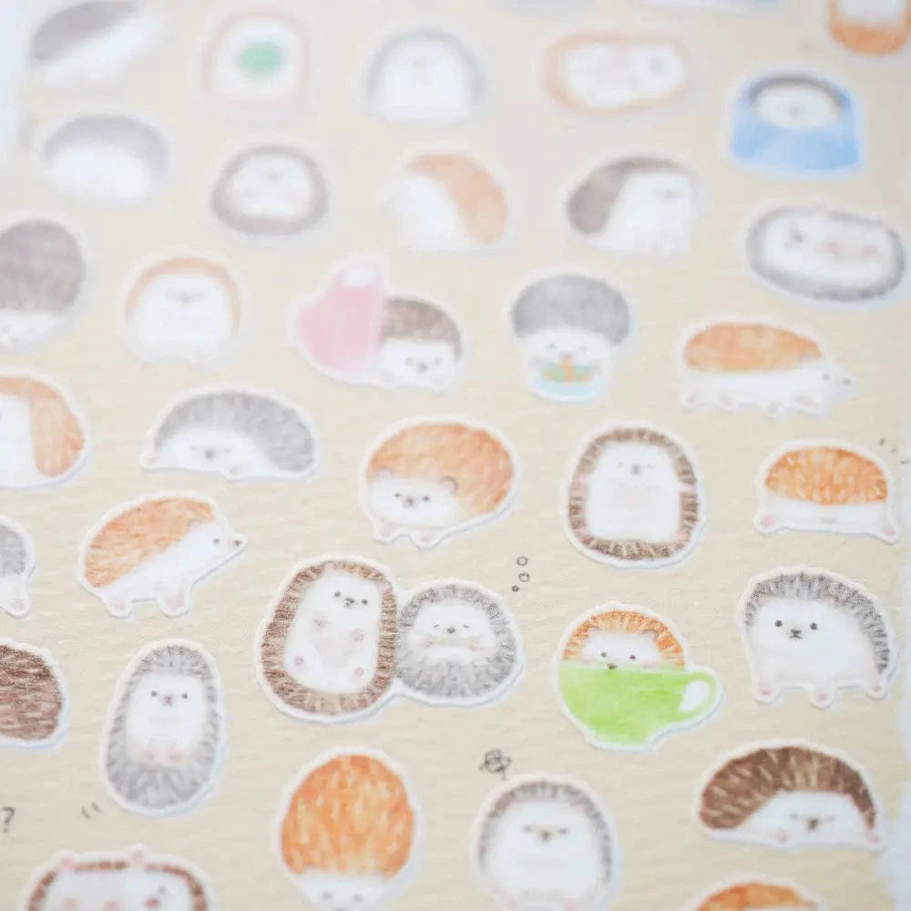 MIND WAVE Sticker Sheet 80949 Hedgehog Mame-Mame Animal Sticker Sheet