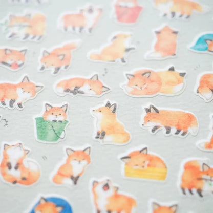 MIND WAVE Sticker Sheet 81229 Fox Mame-Mame Animal Sticker Sheet