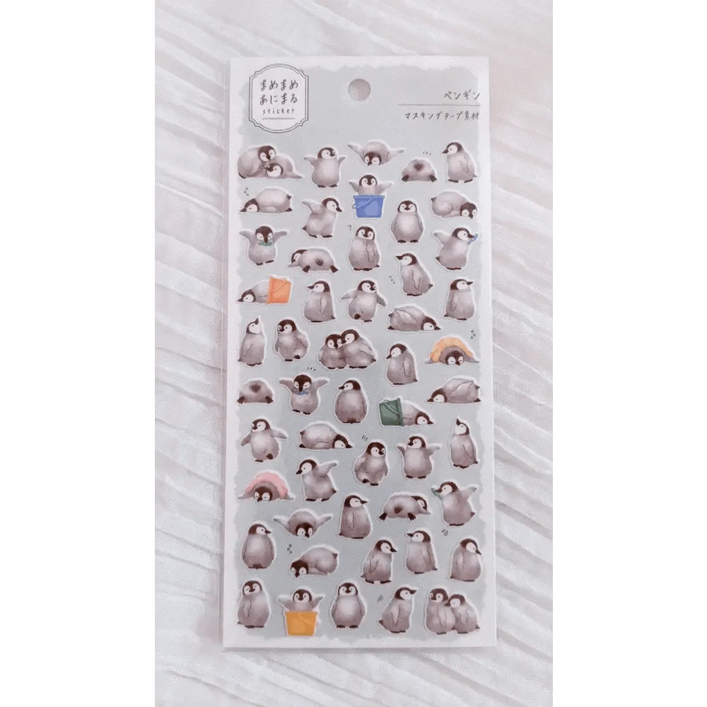 MIND WAVE Sticker Sheet 81231 Penguin Mame-Mame Animal Sticker Sheet