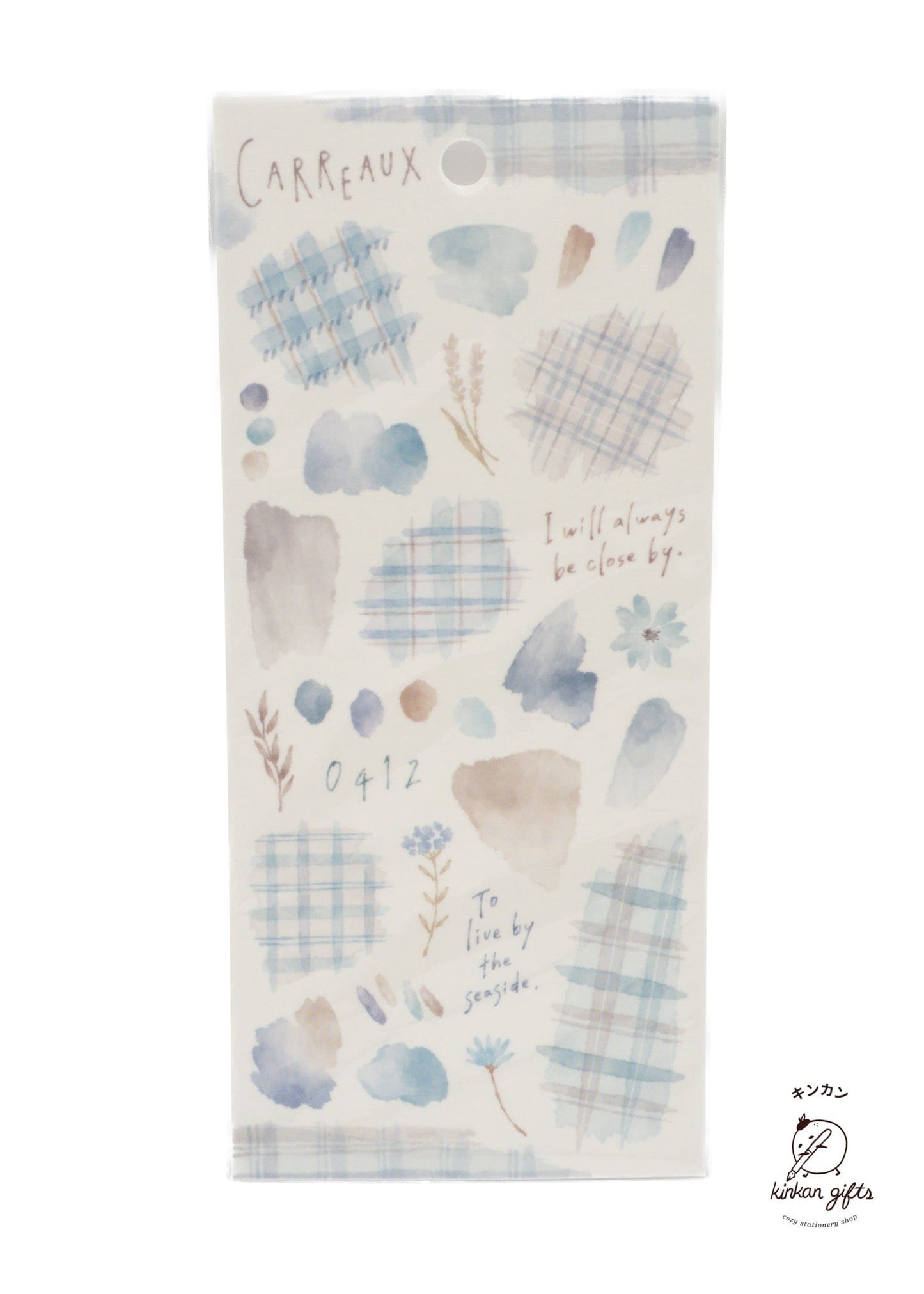 MIND WAVE Sticker Sheet Blue Carreaux Decorative Sticker Sheets