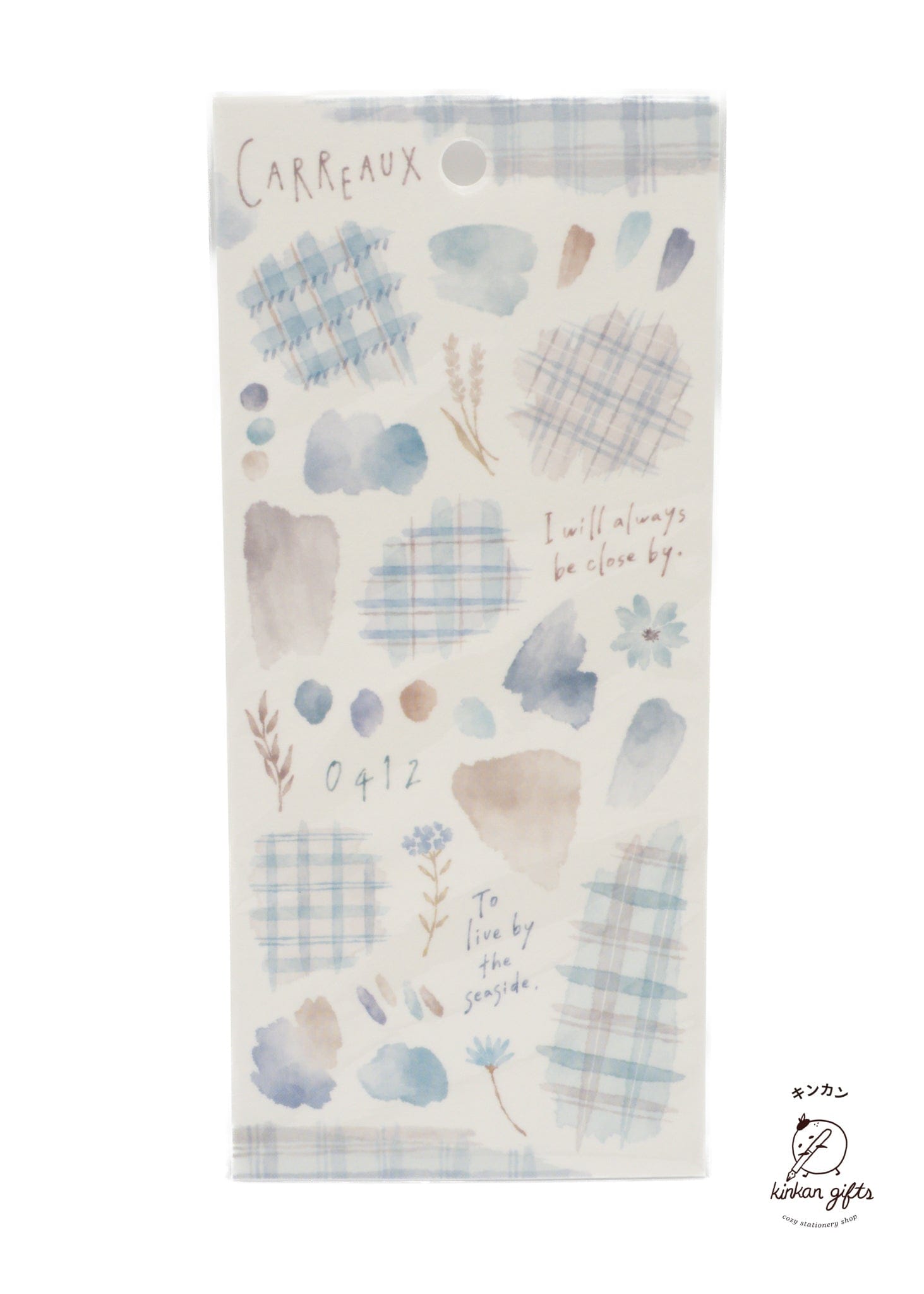 MIND WAVE Sticker Sheet Blue Carreaux Decorative Sticker Sheets